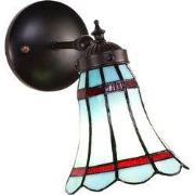 Lumilamp Wandlamp Tiffany 17x12x23 cm Blauw Rood Glas