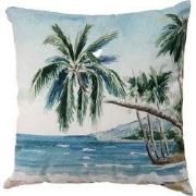 Clayre & Eef Kussenhoes 45x45 cm Blauw Groen Polyester Palmbomen