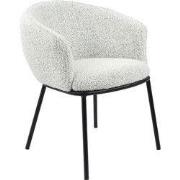 Kick eetkamerstoel Duke - Zwart/wit gemeleerd