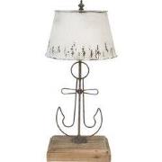 Clayre & Eef Tafellamp Ø 35x79 cm Beige Bruin Hout