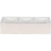 Clayre & Eef Houten Kistje 33x12x7 cm Wit Hout