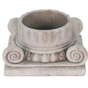 Clayre & Eef Bloempot 21x21x11 cm Grijs Steen