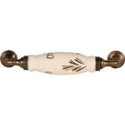 Clayre & Eef Handgreep 17 cm Wit Goudkleurig IJzer