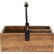 Clayre & Eef Opbergdoos 27x18x12/25 cm Bruin Hout