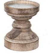 Clayre & Eef Kandelaar Ø 14x16 cm Bruin Hout