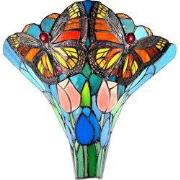 Lumilamp Wandlamp Tiffany 37x18x35 cm Groen Blauw Glas