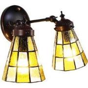 Lumilamp Wandlamp Tiffany 30x23x23 cm Bruin Glas