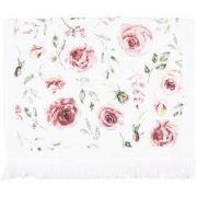 Clayre & Eef Gastendoekje 40x66 cm Roze Wit Katoen Rozen