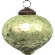 Clayre & Eef Kerstbal Ø 7 cm Groen Glas