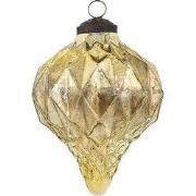 Clayre & Eef Kerstbal Ø 8 cm Goudkleurig Glas