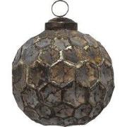 Clayre & Eef Kerstbal Ø 7 cm Bruin Glas