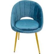 Clayre & Eef Eetkamerstoel 58x65x85 cm Blauw IJzer