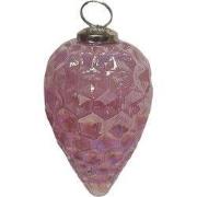 Clayre & Eef Kerstbal Ø 5 cm Roze Glas