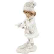 Clayre & Eef Beeld Kind 19 cm Wit Polyresin