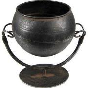 Clayre & Eef Bloempot Ø 11x19 cm Zwart IJzer