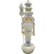 Clayre & Eef Beeld Notenkraker 16 cm Beige Zilverkleurig Kunststof