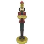 Clayre & Eef Beeld Notenkraker 40 cm Rood Zwart Kunststof