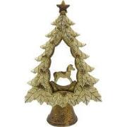 Clayre & Eef Beeld Kerstboom 20 cm Goudkleurig Polyresin