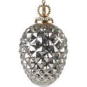 Clayre & Eef Kerstbal Ø 6 cm Zilverkleurig Glas