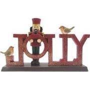 Clayre & Eef Beeld Notenkraker 18 cm Rood Kunststof