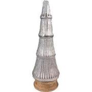 Clayre & Eef Kerstdecoratie Kerstboom 44 cm Roze Hout