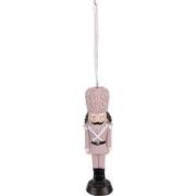 Clayre & Eef Kersthanger Notenkraker 13 cm Roze Polyresin