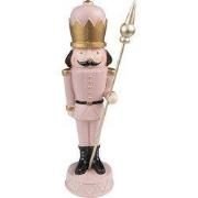 Clayre & Eef Kerstdecoratie Notenkraker 23 cm Roze Kunststof