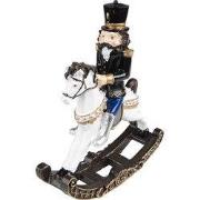 Clayre & Eef Kerstdecoratie Notenkraker 18 cm Zwart Kunststof