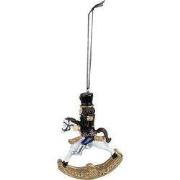 Clayre & Eef Kersthanger Notenkraker 10 cm Zwart Wit Kunststof