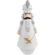 Clayre & Eef Kerstdecoratie Notenkraker 24 cm Wit Kunststof