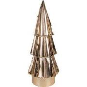 Clayre & Eef Beeld Kerstboom 16 cm Goudkleurig Porselein