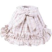 Clayre & Eef Lampenkap Ø 23x15 cm Beige Bruin Katoen Ruitjes