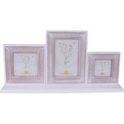 Clayre & Eef Fotolijst 10x15 cm Bruin Wit Hout