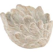Clayre & Eef Bloempot Vleugels Ø 20x13 cm Grijs Steen