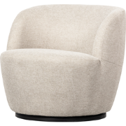 WOOOD Serra Draaifauteuil - Polyester - Off White  - 68x70x77
