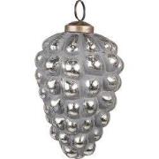 Clayre & Eef Kerstbal Grijs Glas