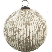 Clayre & Eef Kerstbal Ø 20 cm Beige Glas