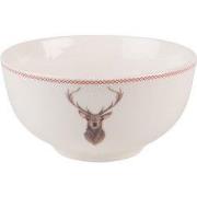 Clayre & Eef Soepkom 500 ml Beige Bruin Porselein Hert