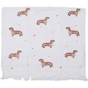 Clayre & Eef Gastendoekje 40x66 cm Beige Bruin Katoen Teckels