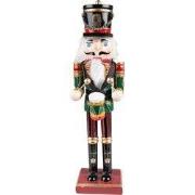 Clayre & Eef Beeld Notenkraker 30 cm Groen Rood Kunststof