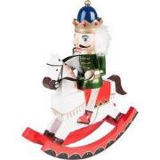 Clayre & Eef Beeld Notenkraker 29 cm Wit Groen Kunststof