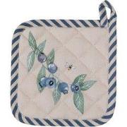 Clayre & Eef Kind Pannenlap 16x16 cm Beige Blauw Katoen Bos Dieren Her...