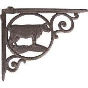 Clayre & Eef Hoekijzer 3x24x17 cm Bruin IJzer Koe