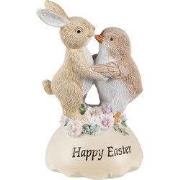 Clayre & Eef Beeld Dieren 13 cm Beige Bruin Polyresin