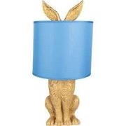 Clayre & Eef Tafellamp Konijn Ø 20x43 cm Goudkleurig Polyresin