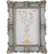 Clayre & Eef Fotolijst 10x15 cm Blauw Polyresin