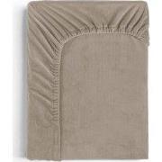 Sleeptime Velvet Hoeslaken Taupe-1-persoons (90x200 cm)
