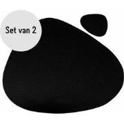 Krumble Placemat set design - 2 stuks - Zwart