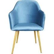 Clayre & Eef Eetkamerstoel 58x56x83 cm Blauw IJzer