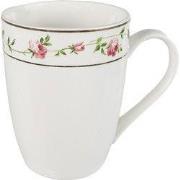 Clayre & Eef Mok 300 ml Wit Roze Porselein Bloemen